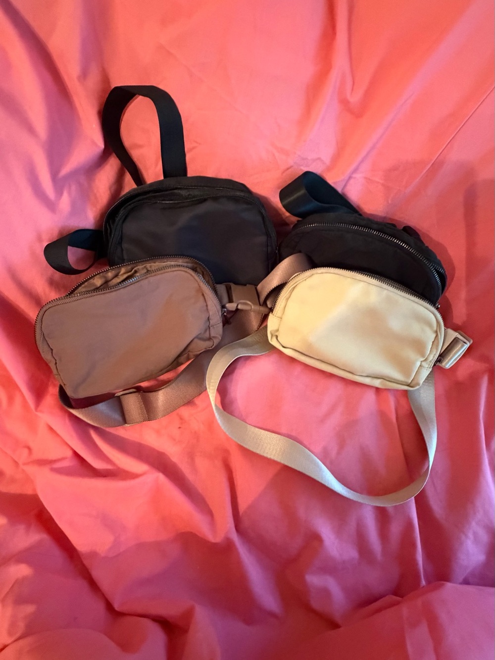 Amazon 4-Pack Crossbody Belt Bags in Black-2, Brown and Cream